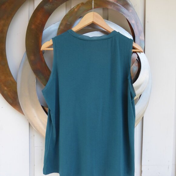 DressyTeal Jersey Top, Size XL - Picture 2 of 3